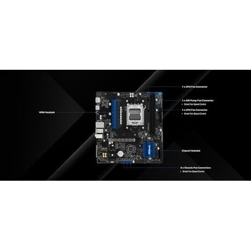 ASRock A620AM-X AM5 mATX HDMI/DP DDR5 - AMD Sockel AM5 (Ryzen Zen4) - Micro/Mini/Flex-ATX (90-MXBSV-A0UAYZ) afbeelding 4