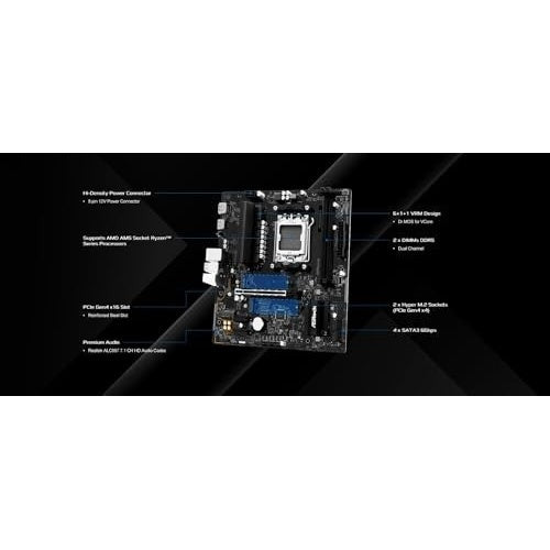 ASRock A620AM-X AM5 mATX HDMI/DP DDR5 - AMD Sockel AM5 (Ryzen Zen4) - Micro/Mini/Flex-ATX (90-MXBSV-A0UAYZ) afbeelding 5