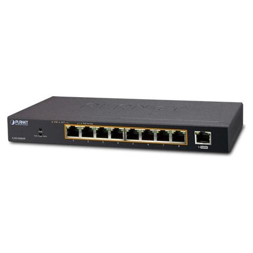 PLANET GSD-908HP - Switch - 8 x 10/100/1000 (PoE+) + 1 x 10/100/1000 (Uplink) - Desktop - PoE+ (GSD-908HP) afbeelding 1