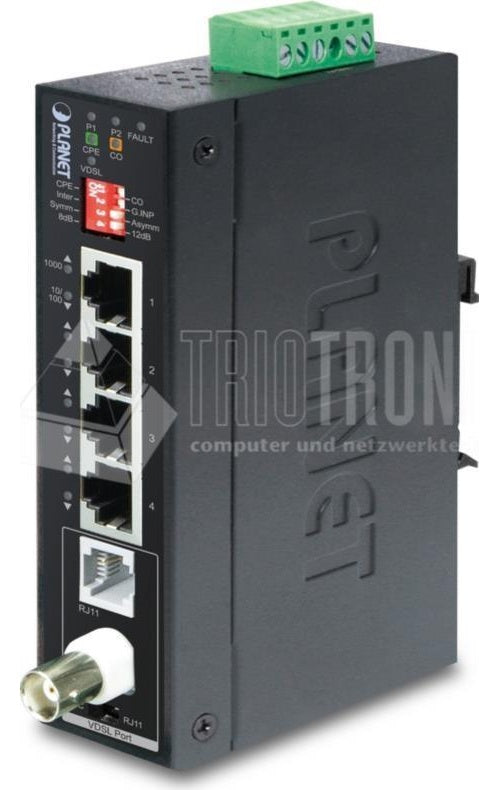 PLANET IP30 Industrial Gigabit Ethern Netzwerksender & -empfänger Blau (IVC-234GT) afbeelding 1