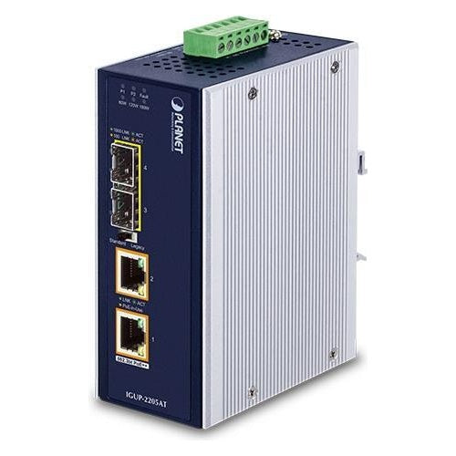 PLANET IGUP-2205AT - Medienkonverter - GigE - 10Base-T, 1000Base-LX, 1000Base-SX, 100Base-TX, 1000Base-T, 1000Base-BX - RJ-45 / SFP (mini-GBIC) - bis zu 120 km (IGUP-2205AT) afbeelding 1