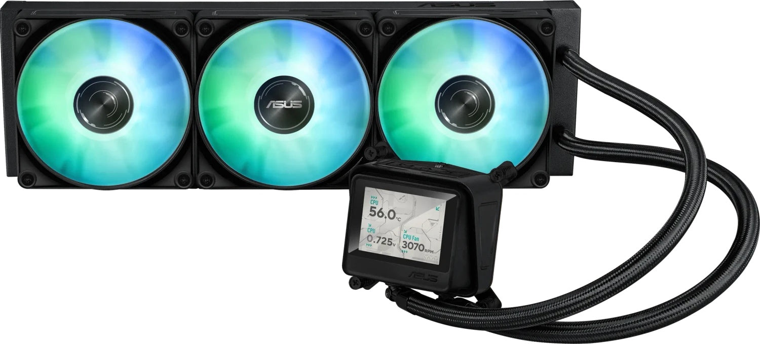 ASUS MAX Gaming LC 360 ARGB LCD - Prozessor-Flüssigkeitskühlsystem - Kühlergröße: 360 mm - (für: AM4, AM5, LGA1851, LGA1700) (90RC01G1-B0EAY0) - 4711636154529 - afbeelding 1