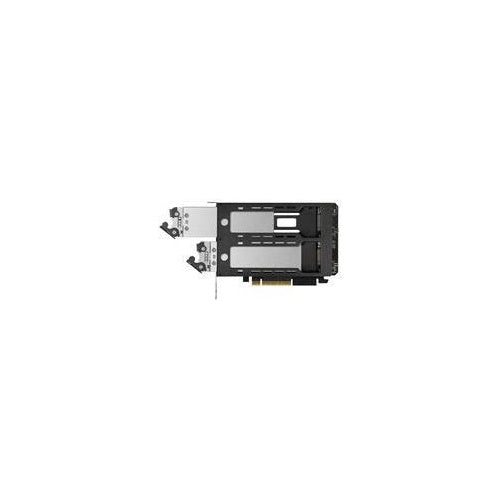 ICY Dock ToughArmor MB842MP-B - Mobiles Speicher-Rack - 2 x Schacht entfernbar - M.2 - M.2 NVMe Card - PCIe 4,0 x16 - schwarz & silber - für ASUS PRIME B650, PRIME TRX40, ROG STRIX B650, TUF GAMING B550, TUF Gaming B650 (MB842MP-B) afbeelding 1