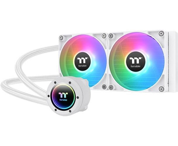 Thermaltake TH240 ARGB Sync V2 - Snow Edition - Prozessor-Flüssigkeitskühlsystem - Kühlergröße: 240 mm - (für: LGA1700, LGA1200, LGA1156, LGA1155, LGA1151, LGA1150, AM5, AM4, AM3+, AM3, AM2+, AM2, LGA2066, LGA2011) - Kupfer - 120 mm - snow afbeelding 1