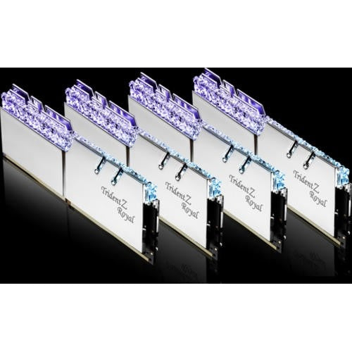 G.Skill Trident Z Royal Series - DDR4 - 64 GB: 4 x 16 GB - DIMM 288-PIN - 3200 MHz / PC4-25600 - CL16 - 1.35 V - ungepuffert - non-ECC - silver (F4-3200C16Q-64GTRS) afbeelding 1