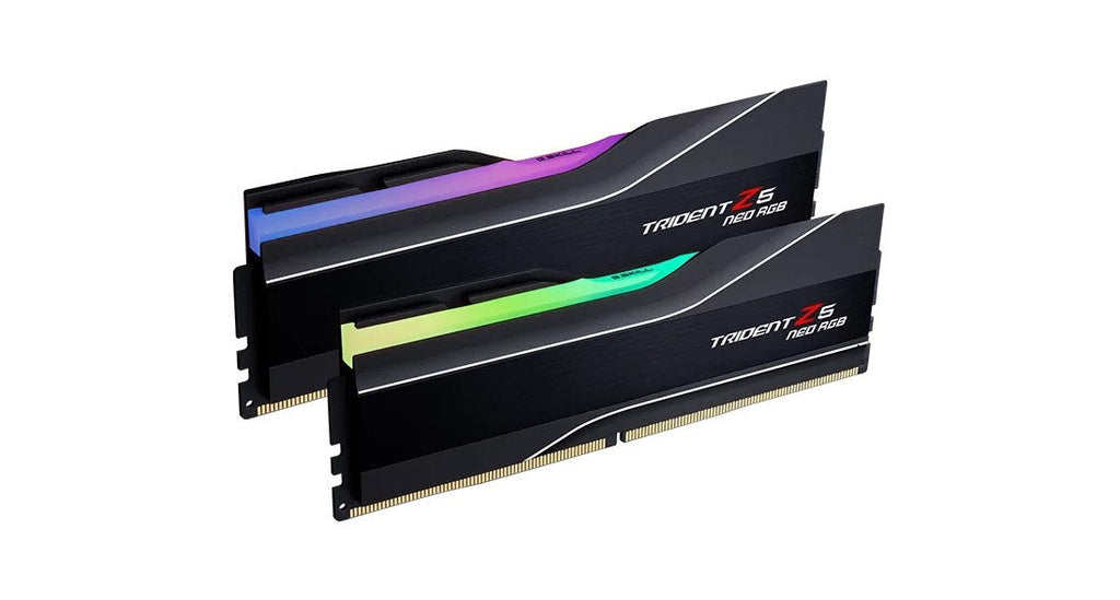 G.Skill Trident Z5 Neo RGB - DDR5 - Kit - 48GB: 2 x 24GB - DIMM 288-PIN - 6000 MHz / PC5-48000 - CL40 - on-die ECC - mattschwarz (F5-6000J4048F24GX2-TZ5NR) afbeelding 1