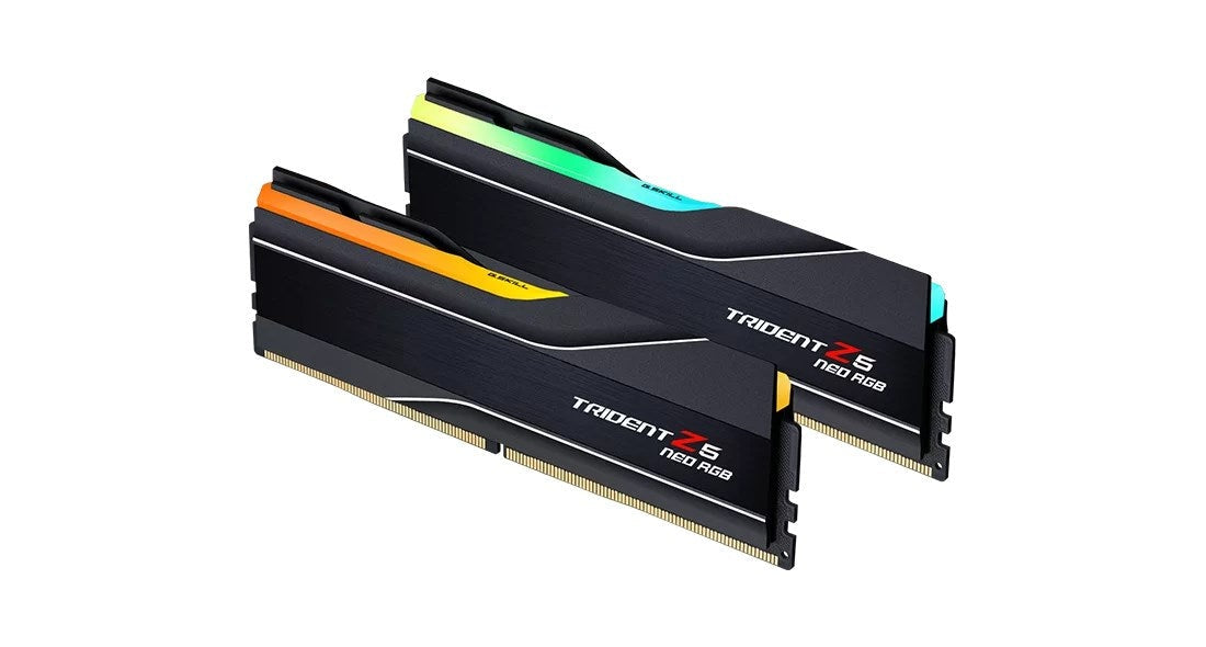 G.Skill Trident Z5 Neo RGB - DDR5 - Kit - 48GB: 2 x 24GB - DIMM 288-PIN - 6000 MHz / PC5-48000 - CL40 - on-die ECC - mattschwarz (F5-6000J4048F24GX2-TZ5NR) afbeelding 2