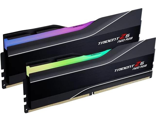 G.Skill Trident Z5 Neo RGB - DDR5 - Kit - 32GB: 2 x 16GB - DIMM 288-PIN - 6400 MHz / PC5-51200 - CL32 - on-die ECC - mattschwarz (F5-6400J3239G16GX2-TZ5NR) - 4713294234575 - image 1