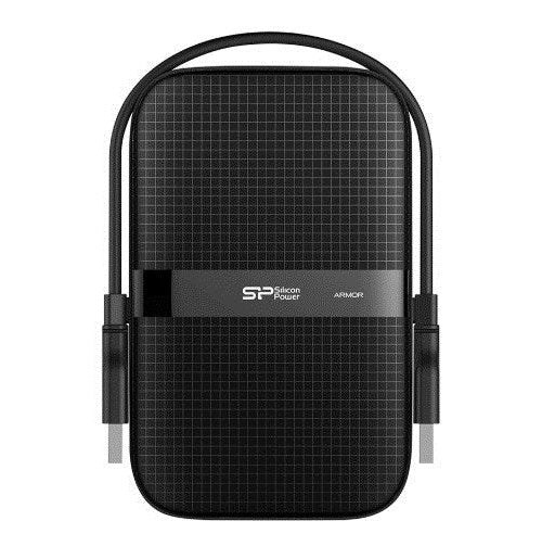 SILICON POWER Armor A60 - Festplatte - 2TB - extern (tragbar) - 2.5" (6,4 cm) - USB 3,2 Gen 1 - black (SP020TBPHDA60S3A) afbeelding 1