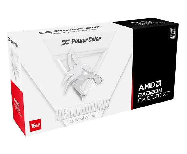 PowerColor Hellhound Radeon RX 9070 XT Spectral White AMD 16 GB GDDR6 (RX9070XT 16G-L/OC/WHITE) afbeelding 6