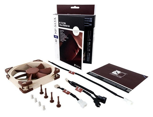 Noctua NF-S12A PWM computer cooling component Computer case Fan 12 cm Brown afbeelding 5