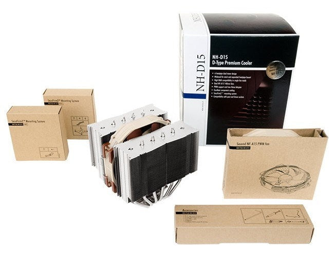 Noctua NH-D15 - Prozessor-Luftkühler - (für: LGA1156, AM2, AM2+, AM3, LGA1155, AM3+, LGA2011, FM1, FM2, LGA1150, FM2+, LGA1151, LGA2011-3 (Square ILM), AM4, LGA2066, LGA1200, AM5) - Aluminium mit Kupferbasis - 140 mm (NH-D15) afbeelding 4