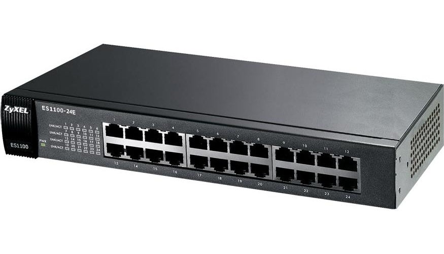 Zyxel ES-1100-24E - Switch - unmanaged - 24 x 10/100 - Desktop (ES1100-24E-EU01F) afbeelding 1