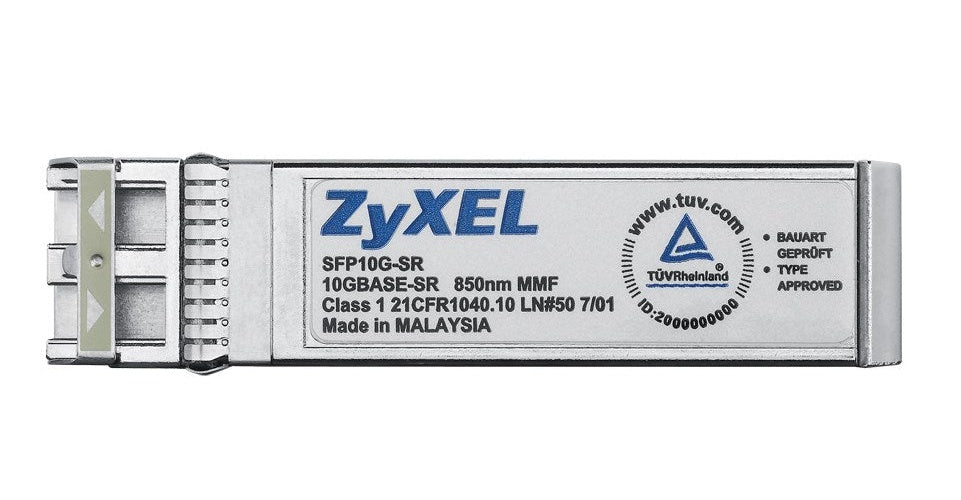 Zyxel SFP10G-SR - SFP+-Transceiver-Modul - 10GBase-SR - LC Multi-Mode - bis zu 300 m - 850 nm - für ZyXEL XGS1910-24, XGS1910-48 (SFP10G-SR-ZZ0101F) afbeelding 3