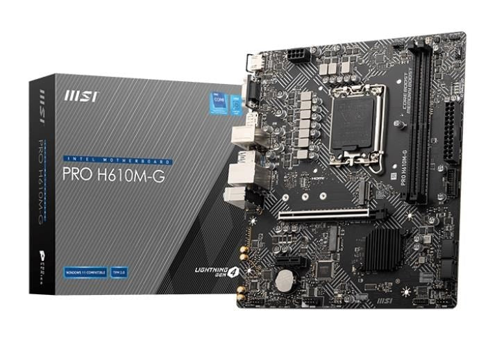 MSI PRO H610M-G - Motherboard - micro ATX - LGA1700-Sockel - H610 Chipsatz - USB 3,2 Gen 1 - Gigabit LAN - Onboard-Grafik (CPU erforderlich) - HD Audio (8-Kanal) (7D46-075R) - 4719072942663 - image 6