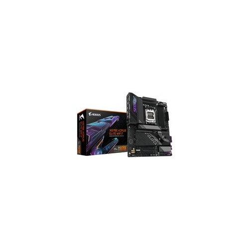 GIGABYTE AORUS X870E ELITE WIFI7 - Motherboard - ATX - Socket AM5 - AMD X870E Chipsatz - USB-C 3,2 Gen 2x2, USB4, USB 3,2 Gen 1, USB 3,2 Gen 2 - 2,5 Gigabit LAN, Bluetooth, Wi-Fi 7 - Onboard-Grafik (CPU erforderlich) - HD Audio (8-Kanal) (X afbeelding 1