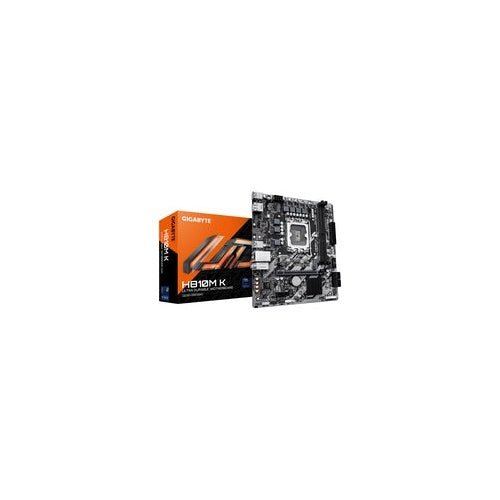 Gigabyte H810M K - Motherboard - micro ATX - LGA1851-Sockel - H810 Chipsatz - USB 3.2 Gen 1 - Gigabit LAN - Onboard-Grafik (CPU erforderlich) (H810M K) afbeelding 1