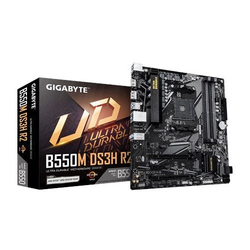 Gigabyte B550M DS3H R2 - Motherboard - micro ATX - Socket AM4 - AMD B550 Chipsatz - USB 3.2 Gen 1 - Gigabit LAN - Onboard-Grafik (CPU erforderlich) (B550M DS3H R2) afbeelding 5