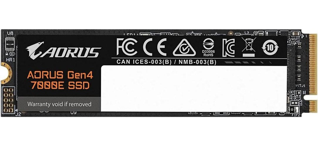 Gigabyte AORUS Gen4 7000E - SSD - 2 TB - intern - M.2 2280 - PCIe 4.0 x4 (NVMe) (AG470E2TB) afbeelding 1