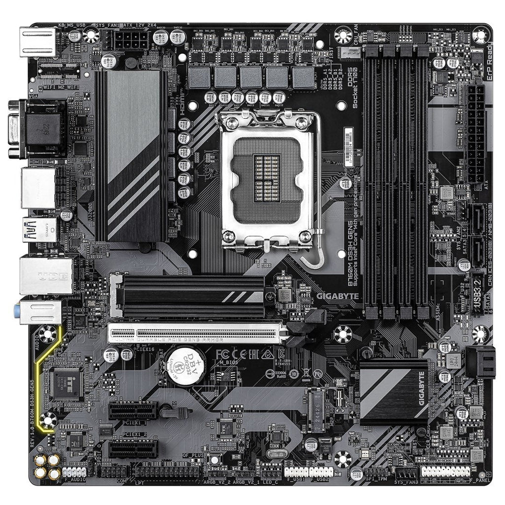 Gigabyte B760M DS3H GEN5 B760 S1700 mATX DDR5 (B760M DS3H GEN5) afbeelding 2