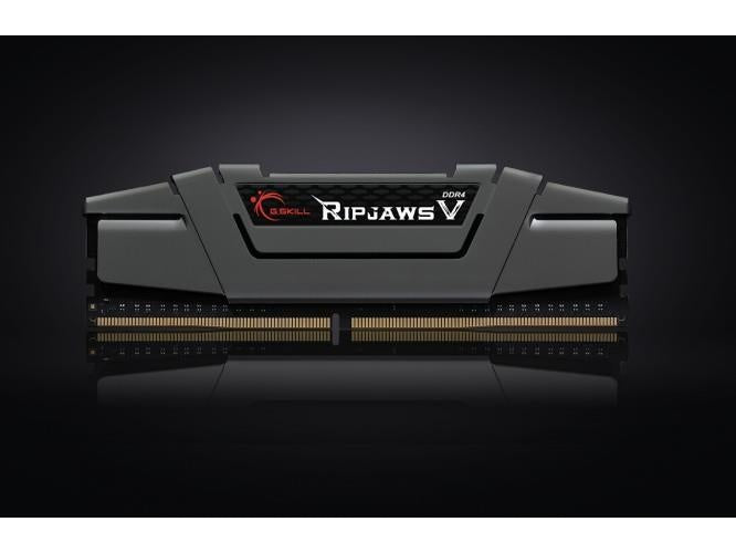 G.Skill Ripjaws V - DDR4 - 16 GB : 2 x 8 GB - DIMM 288-PIN - 3200 MHz / PC4-25600 - CL16 - 1.35 V - ungepuffert - nicht-ECC - gunmetal-grau (F4-3200C16D-16GVGB) afbeelding 1