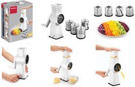 metaltex Kitchen Grater Flash, 4 Inserts, White/ Stainless Steel (251626084)