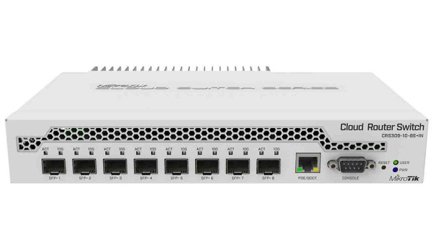 MikroTik | Switch | CRS309-1G-8S+IN | Web managed | Desktop | 1 Gbps (RJ-45) ports quantity 1 | SFP+ ports quantity 8 afbeelding 1