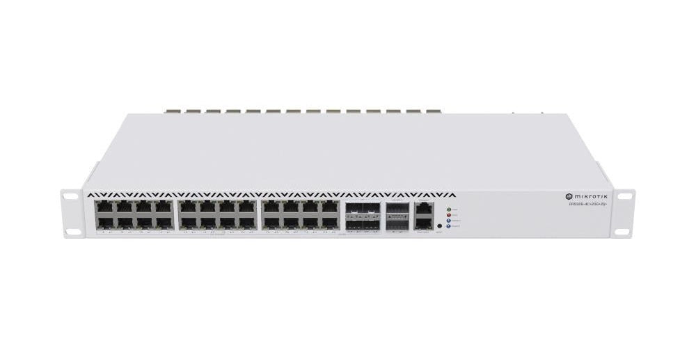 MikroTik | L3 Switch CRS326-4C+20G+2Q+RM | 20x2.5GBase-T 4x2.5/10G SFP+ 2x40G QSFP+ | Desktop And Rackmountable afbeelding 1