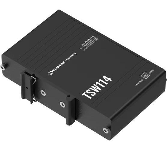 Teltonika TSW114 - Switch - unmanaged - 5 x 10/100/1000 - an DIN-Schiene montierbar, wandmontierbar - Passives PoE (TSW114000000) afbeelding 1