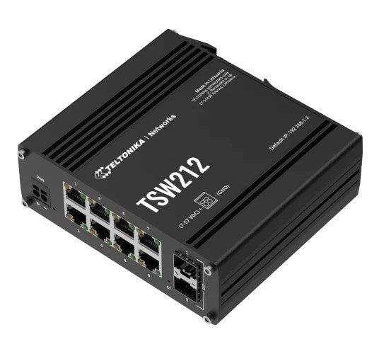 Teltonika TSW212 - Switch - managed - 8 x 10/100/1000 + 2 x SFP - an DIN-Schiene montierbar, oberflächenmontierbar (TSW212000000) afbeelding 2