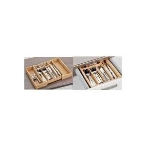 Esmeyer Cutlery Tray/ Drawer Insert "Simon" Bamboo Wood, Extendable 285-350 mm