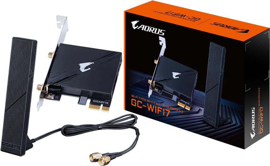 Gigabyte GC-WIFI7 Network Card Wi-Fi 7 5800 Mbps PCIe x1 (GC-WIFI7)