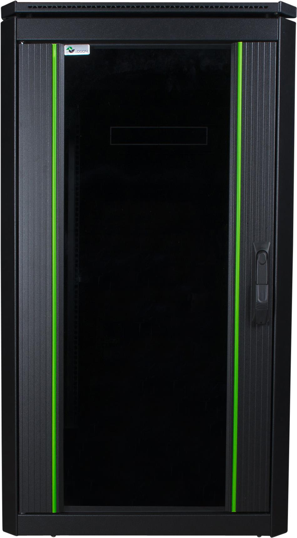 LOGON RDL20U66BL - Freestanding Rack - 20U - 600 kg - Locking Mechanism - Adjustable Feet - Improved Cable Management (RDL20U66BL)