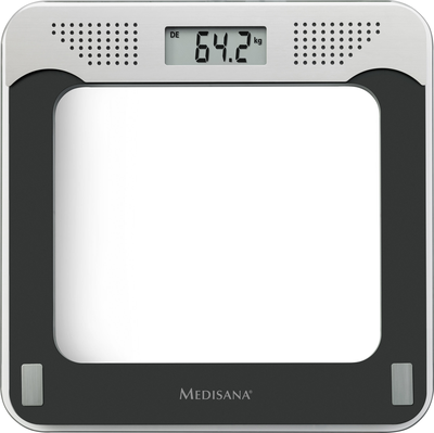 Medisana Digital Personal Scale PS 425 - Max Weight 180 kg - Black, Grey, Glass - 40448