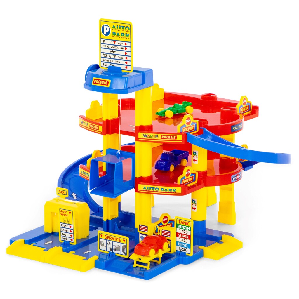 Wader 3-Story Parking Garage 58.5x51x59 cm - For Children 3 Years+