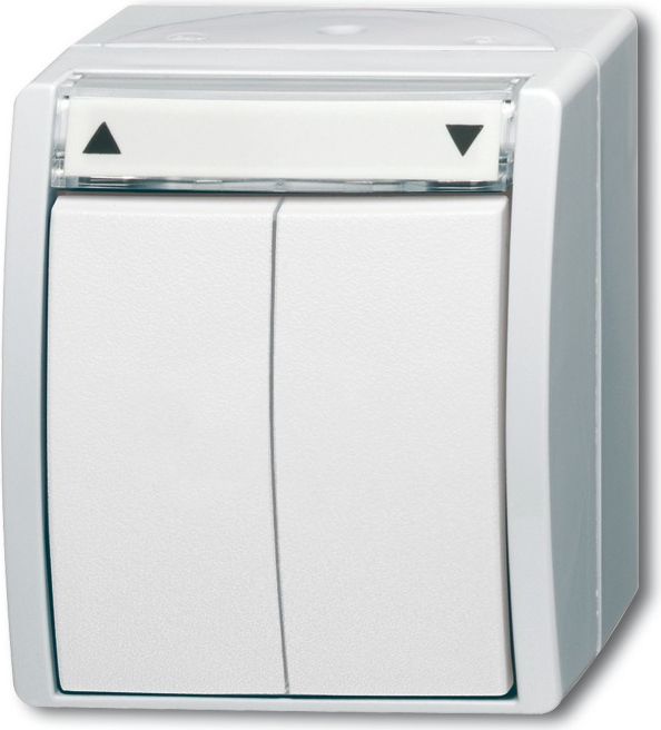 BUSCH-JAEGER Blind Switch/Pushbutton Ocean Alpine White IP44 2601/4W-54