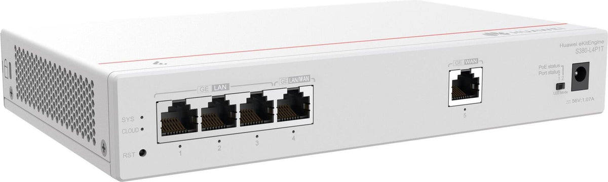 Huawei eKitEngine S380-L4P1T - Managed Switch - 1 x 10/100/1000 (PoE+) + 3 x 10/100/1000