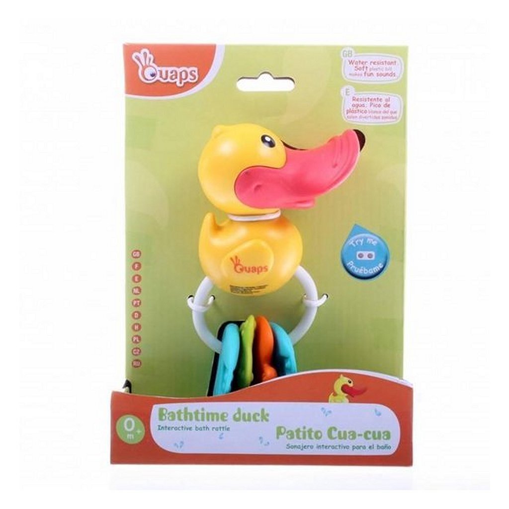Quaps Rattle Duck with Sound - Fun Water-Safe Toy for Babies