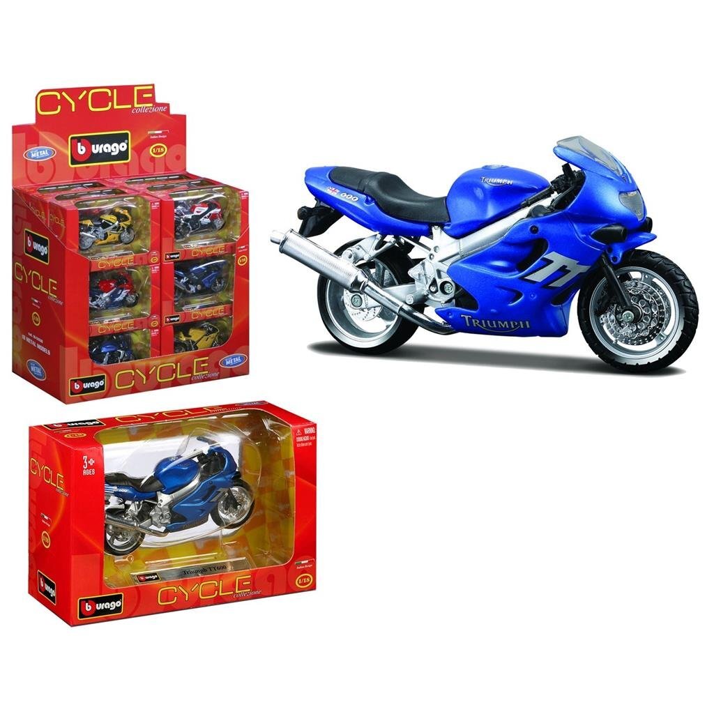 Bburago 1:18 Cycle Assorted Display 18 Pieces