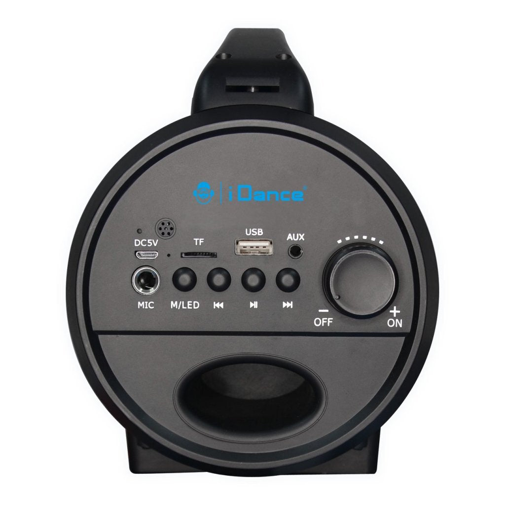IDance CYCLONE400BK Party Speaker with Microphone and LED Lighting