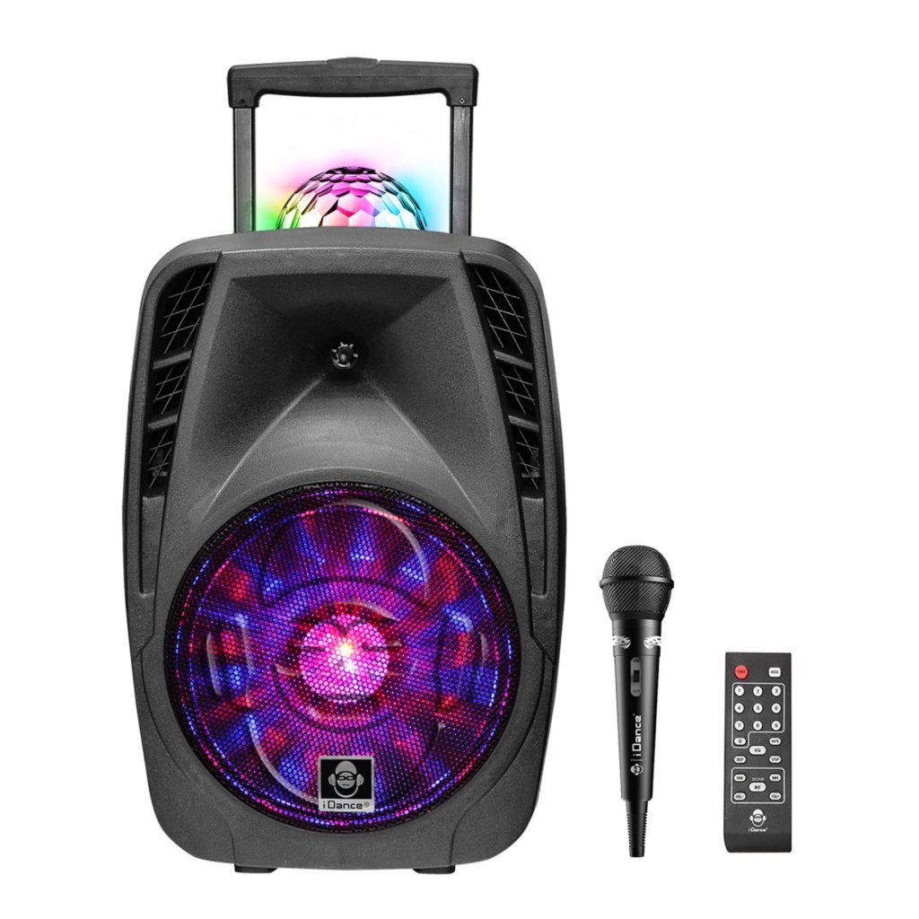 IDance Groove Boombox 216 with Wheels and Light, Black