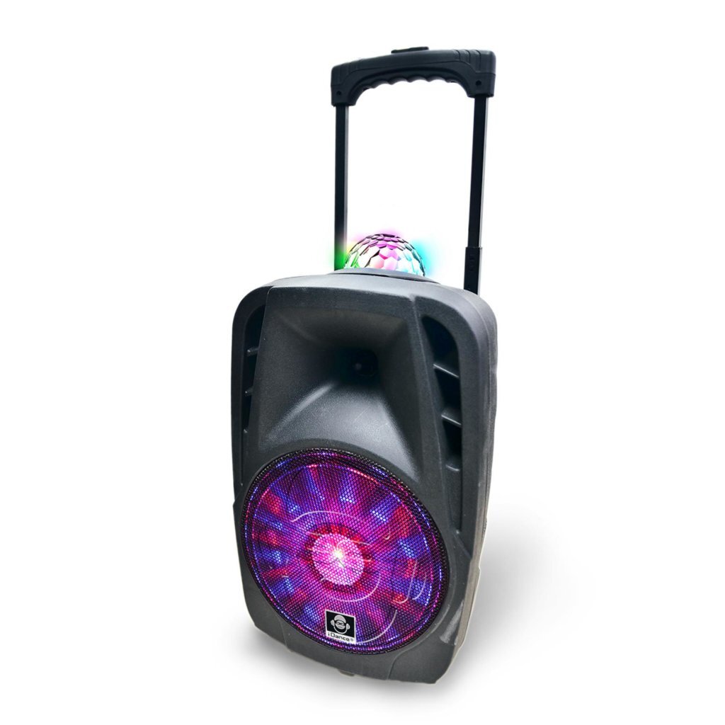 IDance Groove Boombox 216 with Wheels and Light, Black