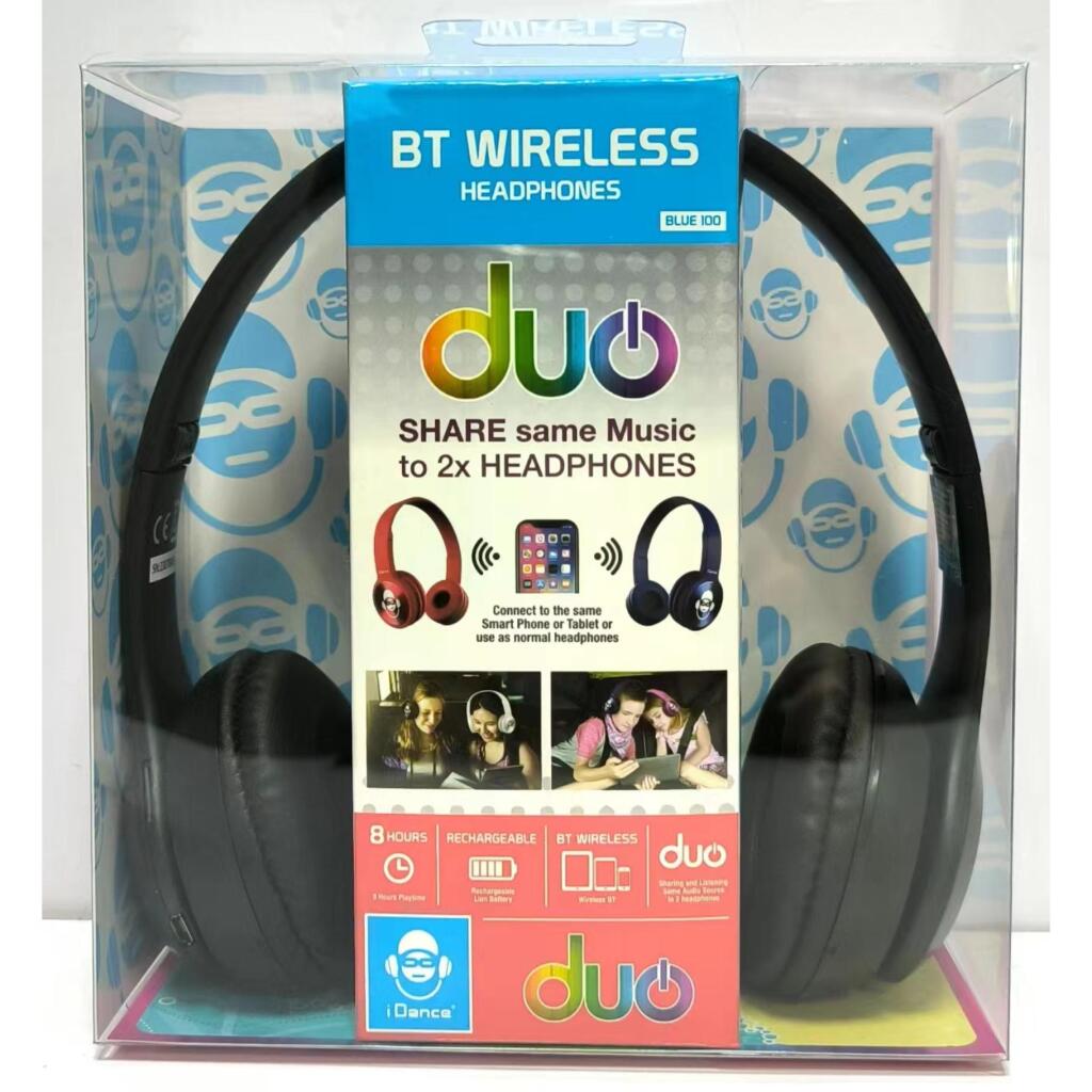 IDance DUO Wireless Headphones Black