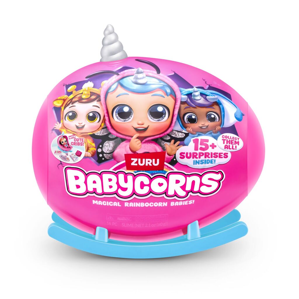 Zuru Babycorn Plush Toy with Surprises - Rainbowcorn Baby - 15+ Surprises