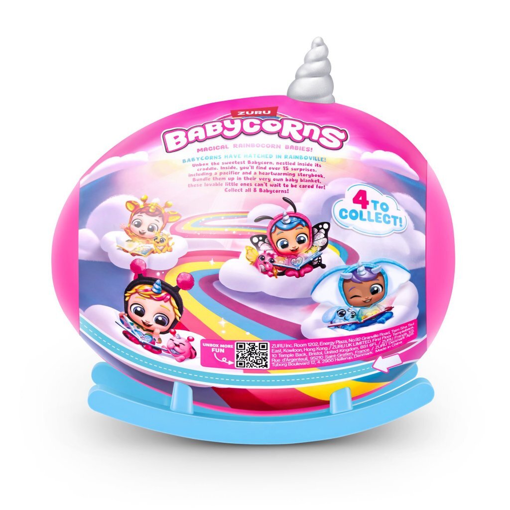 Zuru Babycorn Plush Toy with Surprises - Rainbowcorn Baby - 15+ Surprises