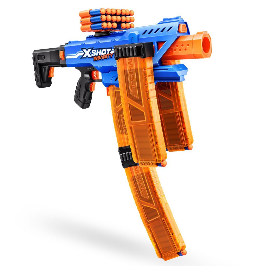 Zuru X-Shot Insanity Clip Blaster + 72 Darts - Ages 8+