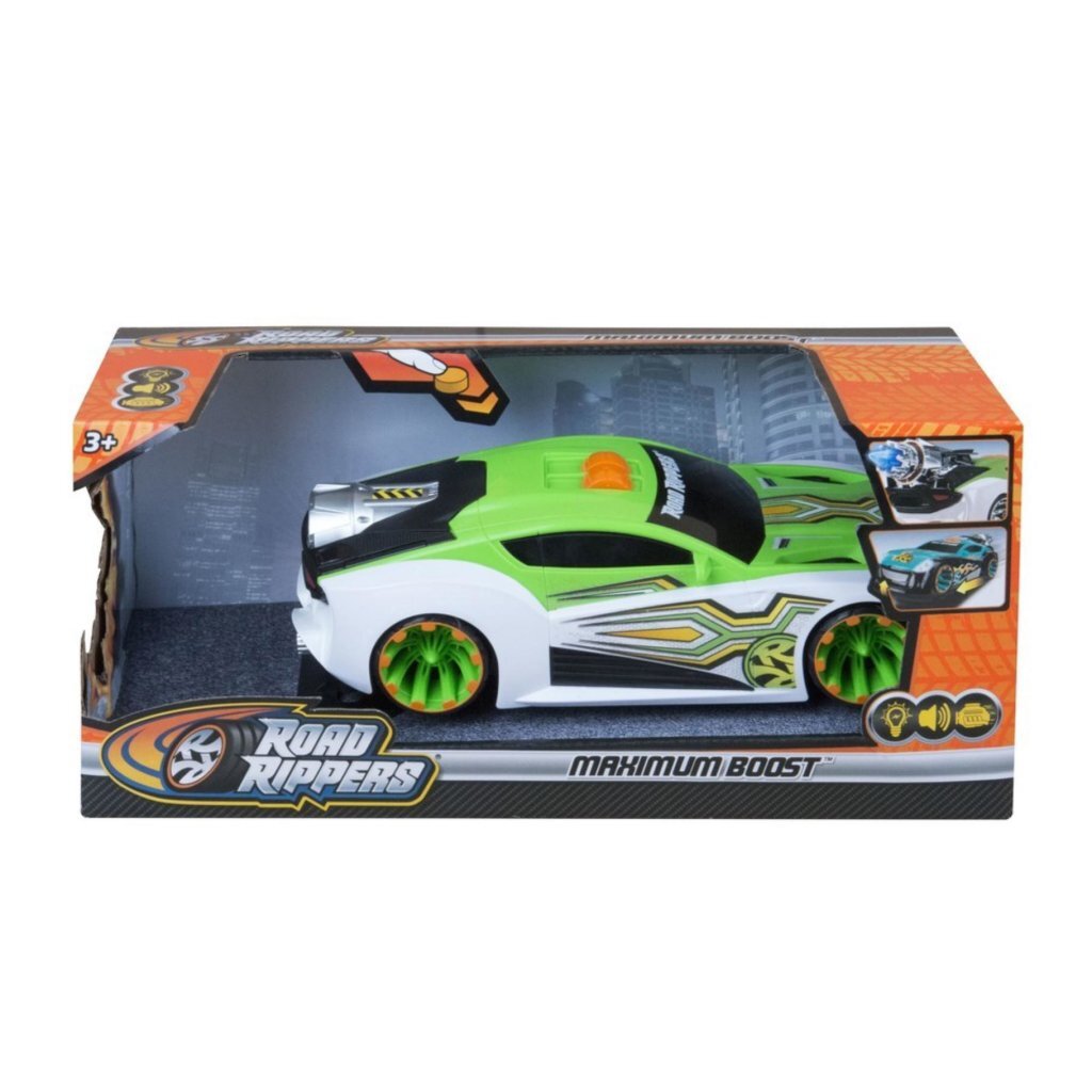 Road Rippers Maximum Boost Car + Light and Sound Green/White
