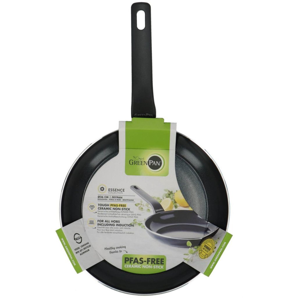 GreenPan Essence Frying Pan 26 cm - Black - Non-Stick and Oven Safe