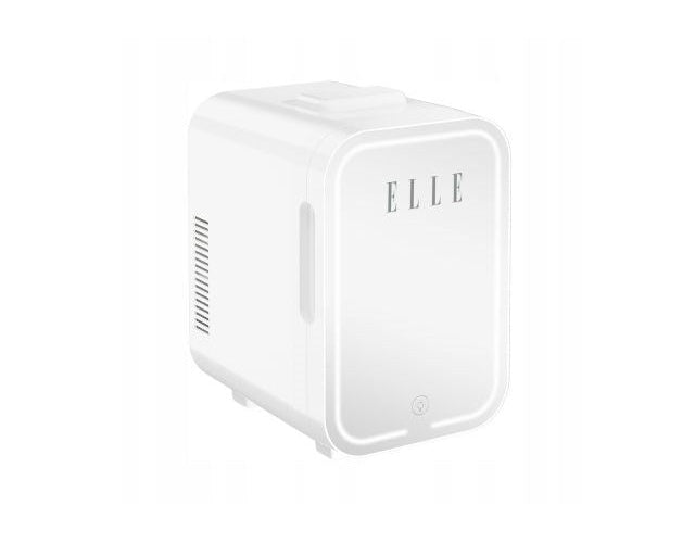 ELLE 8L mini fridge with LED make-up mirror  white afbeelding 1