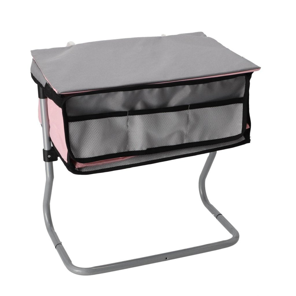 Doll Changing Table 39x25x39 cm Grey/Pink